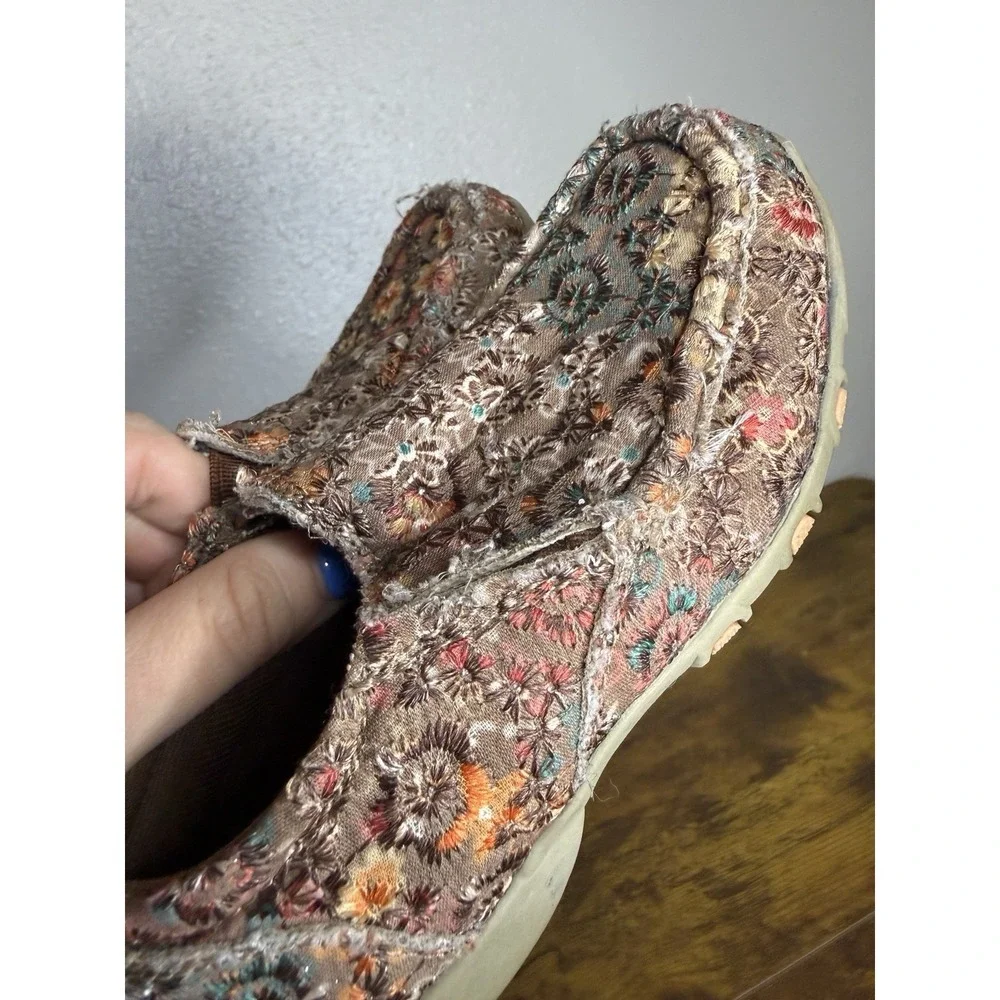 Roper Youth Toddler Floral Raw Hem Slip on Shoes Size 11 Western